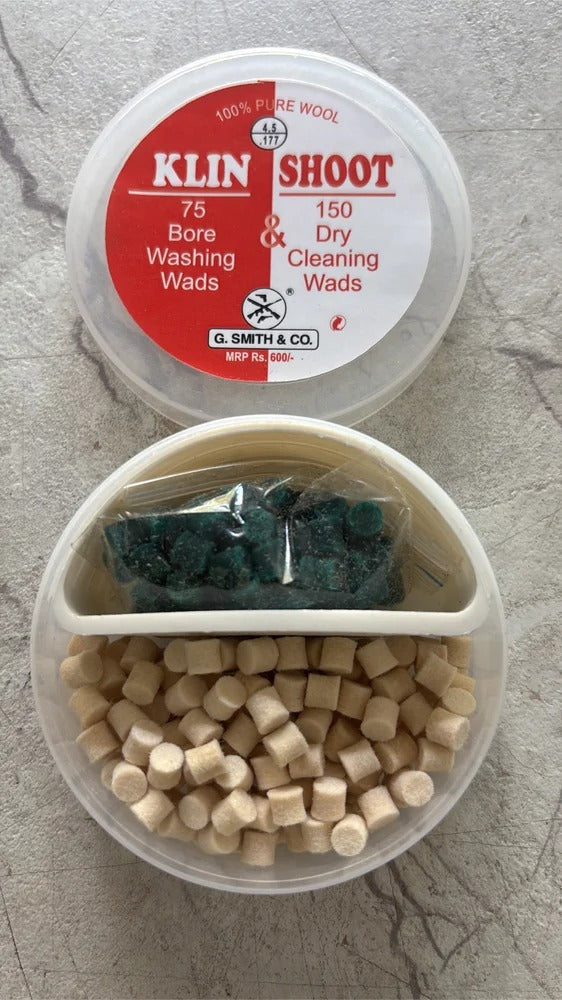 Klin Shoot Dry Cleaning Wads – Bore Maintenance for Airguns