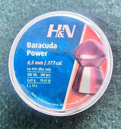 H&N Baracuda Power .177 Pellets – (10.65 gr, Pack of 300)