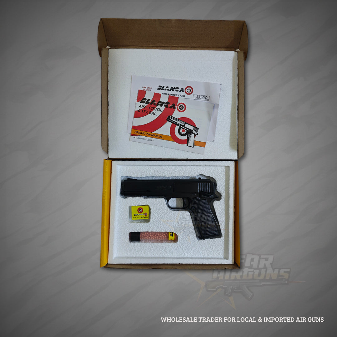 Black Blanca Sports Air Pistol – .177 Caliber (Made in India)