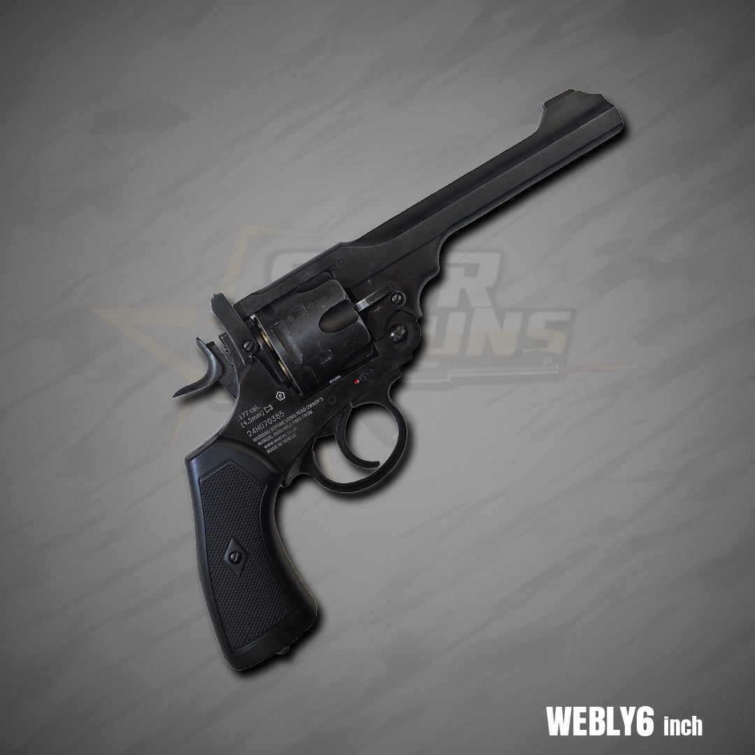 Webly 6inch Air Pistol – .177 Caliber Made in England