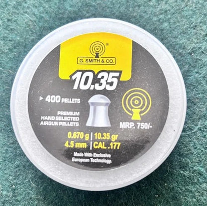 G.SMITH 10.35 .177 Pellets – 10.35 gr, Pack of 400)